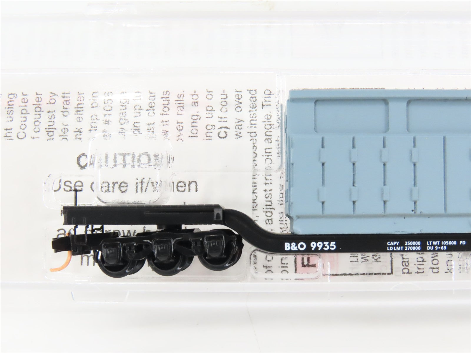 N Scale Micro-Trains MTL 109210 Baltimore & Ohio Depressed-Center Flat Car RTR