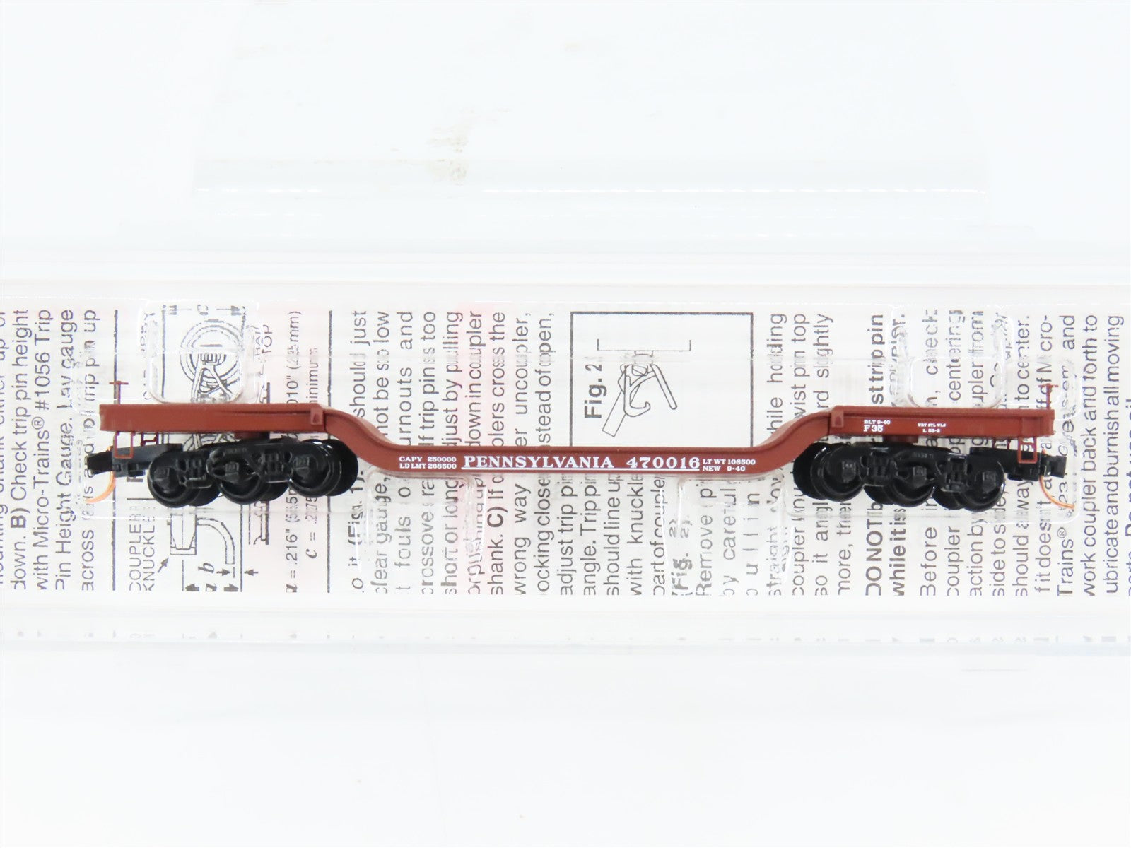 N Scale Micro-Trains MTL 109010 Pennsylvania Railroad Flat Car 470016 RTR