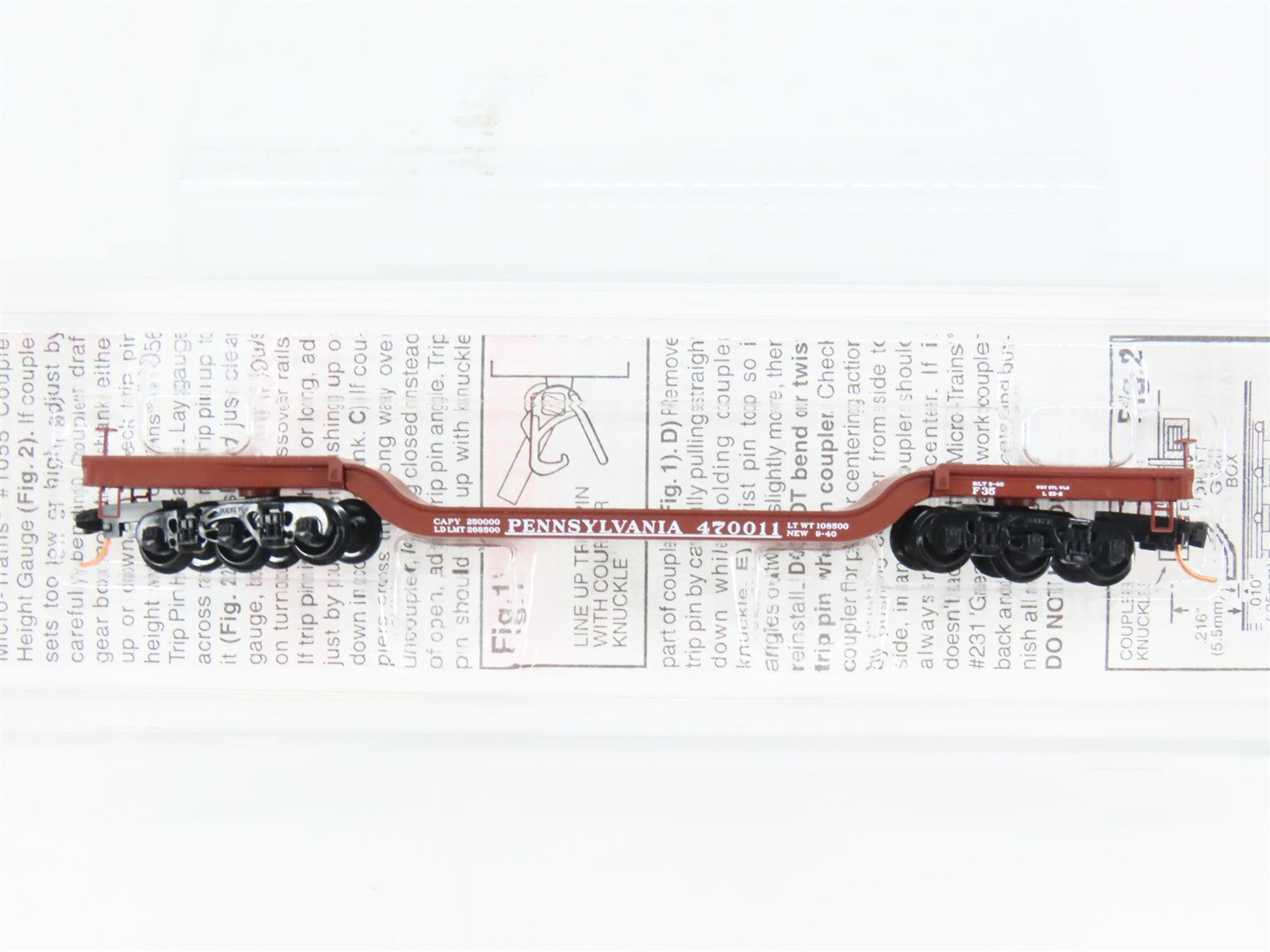 N Scale Micro-Trains MTL 109010 Pennsylvania Railroad Flat Car 470011 RTR