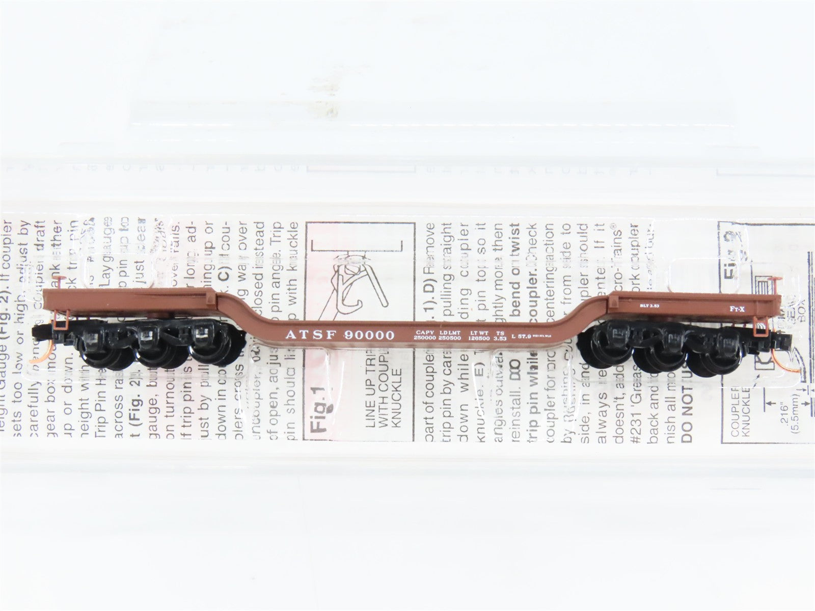 N Scale Micro-Trains MTL 109040 ATSF Santa Fe Flat Car 90000 RTR