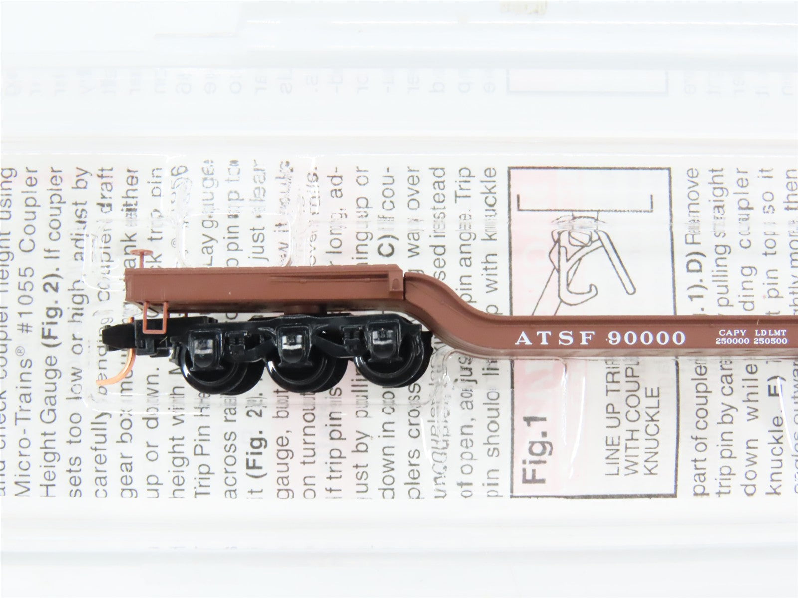 N Scale Micro-Trains MTL 109040 ATSF Santa Fe Flat Car 90000 RTR
