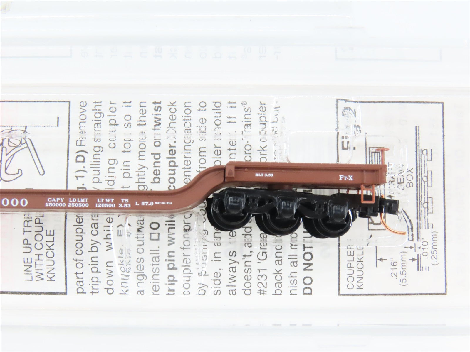 N Scale Micro-Trains MTL 109040 ATSF Santa Fe Flat Car 90000 RTR
