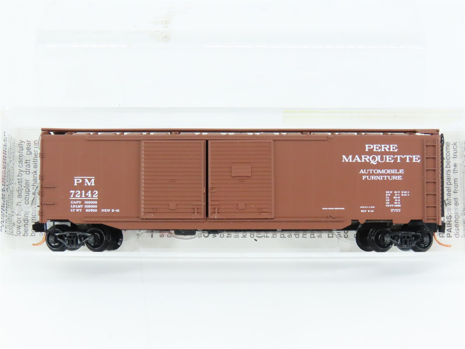 N Scale Micro-Trains MTL 78100 PM Pere Marquette 50' Box Car 72142 RTR