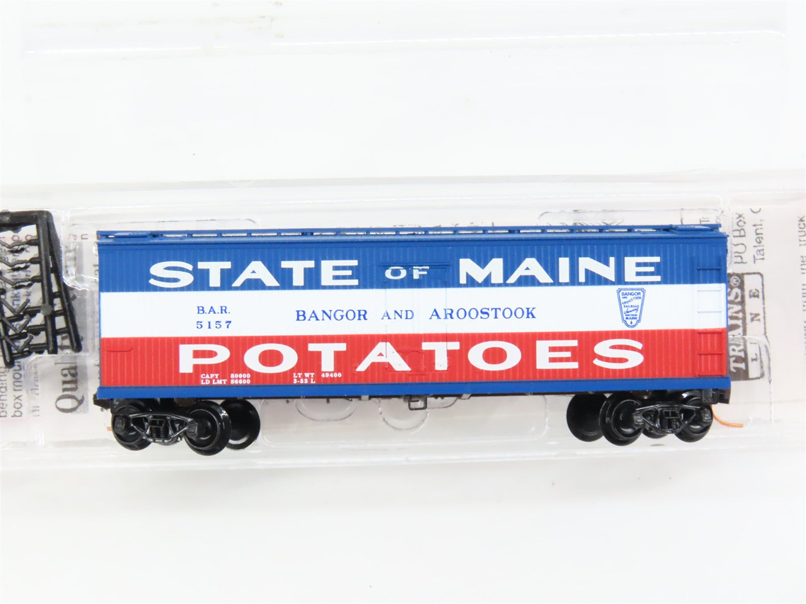 N Scale Micro-Trains MTL B.A.R.5157 BAR Bangor & Aroostook 40' Reefer 5157 RTR