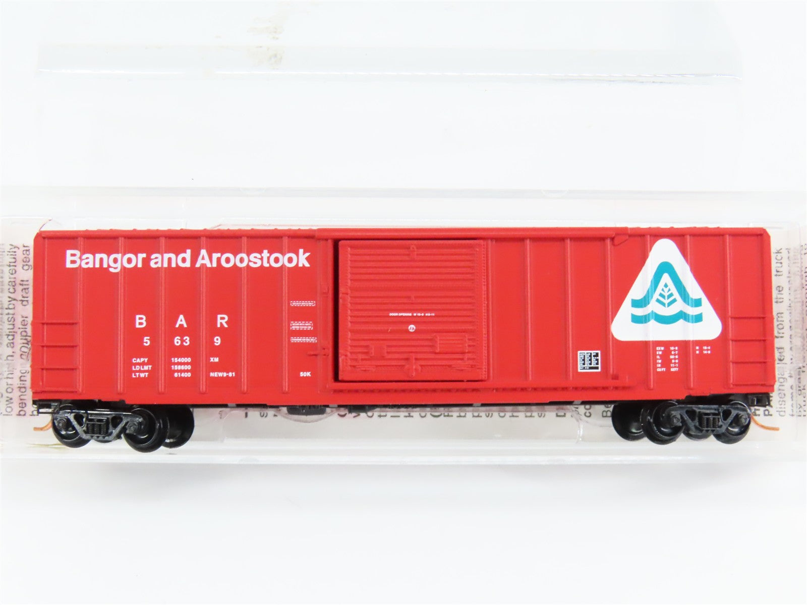 N Scale Micro-Trains MTL 25260 BAR Bangor & Aroostook 50' Rib Side Box Car RTR