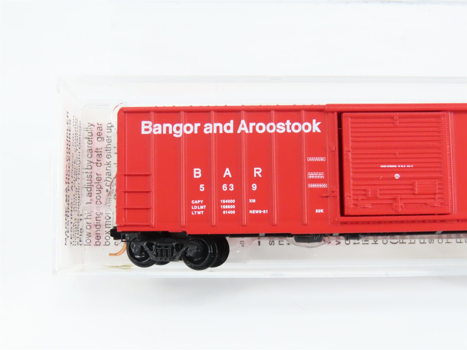 N Scale Micro-Trains MTL 25260 BAR Bangor & Aroostook 50' Rib Side Box Car RTR