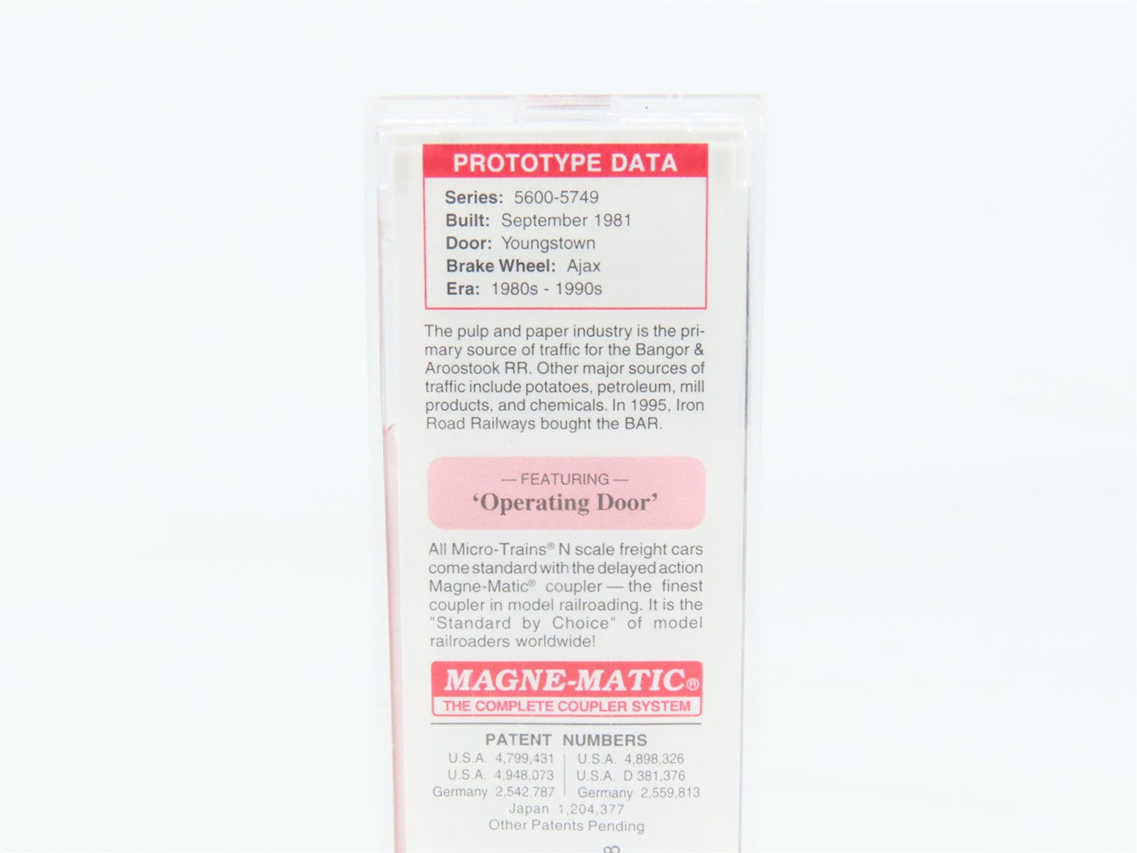 N Scale Micro-Trains MTL 25260 BAR Bangor & Aroostook 50' Rib Side Box Car RTR