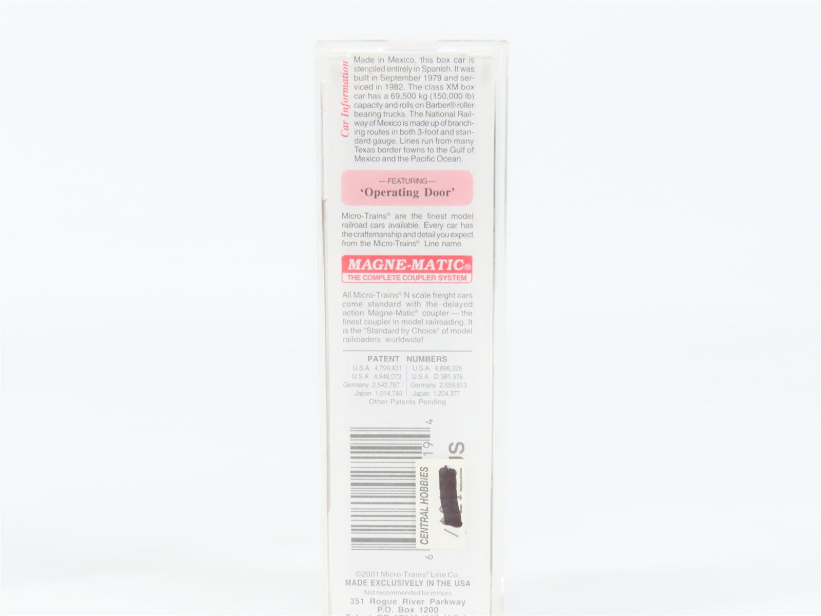 N Scale Micro-Trains MTL 25320 National Railway of Mexico 50' Box Car RTR