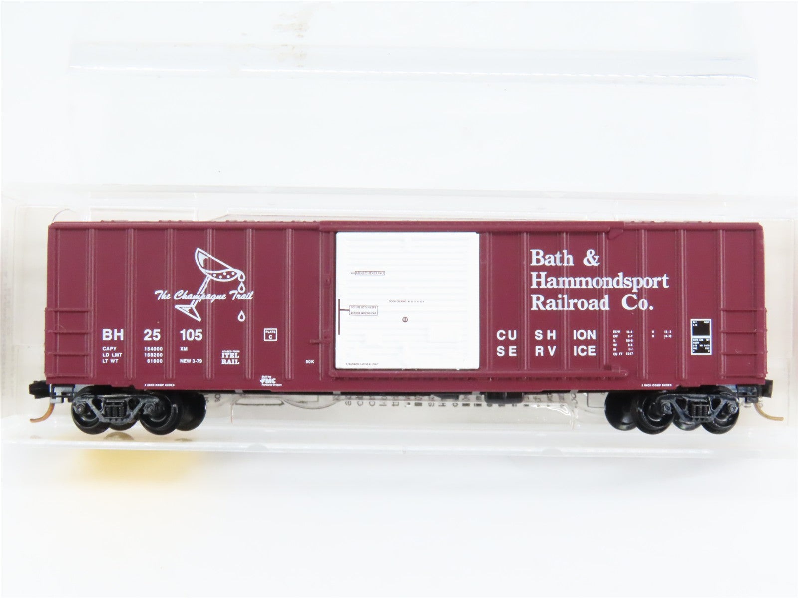 N Scale Micro-Trains MTL 25380 BH Bath & Hammondsport 50' Rib Side Box Car RTR