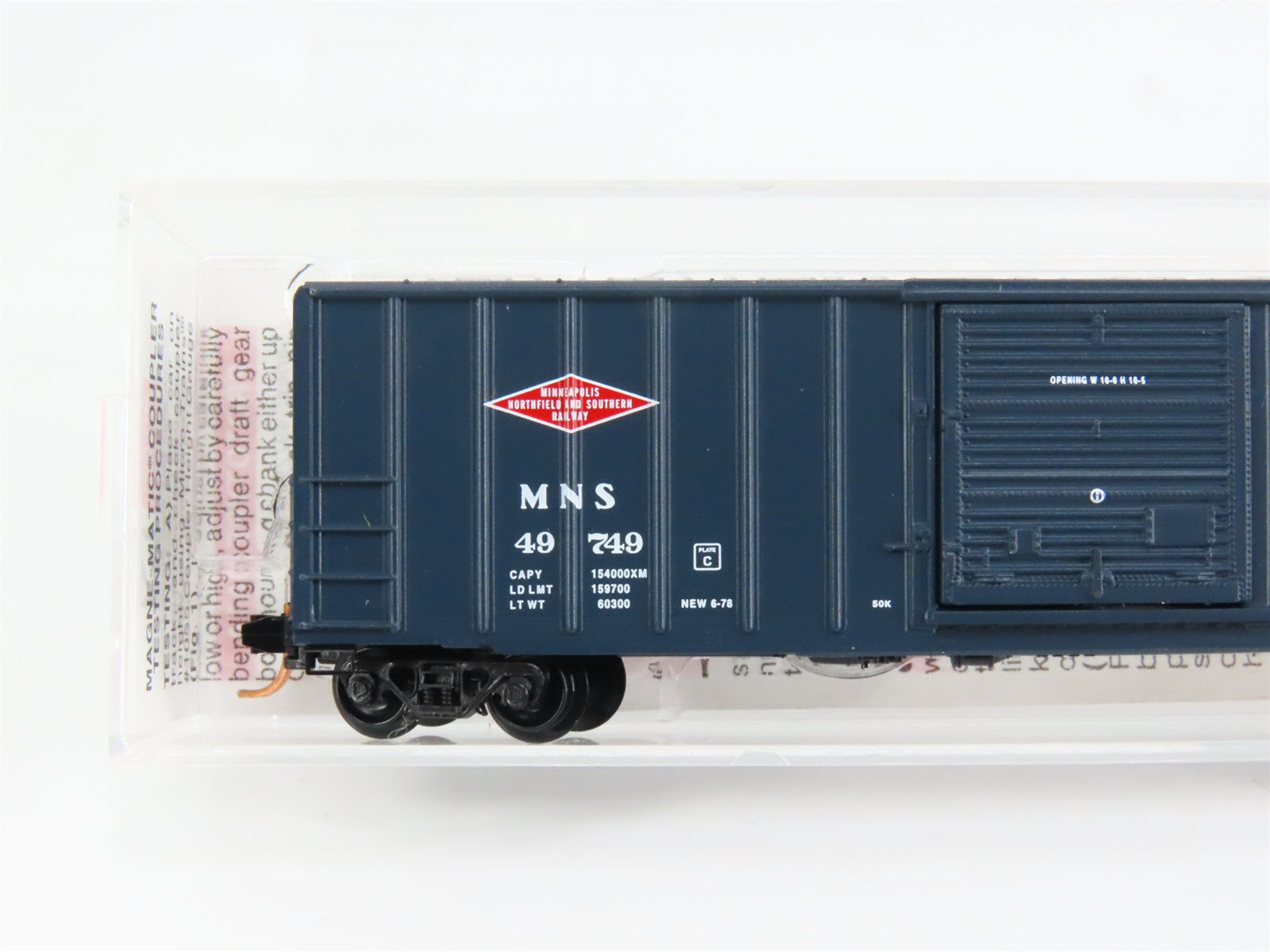 N Scale Micro-Trains MTL 25410 Minneapolis, Northfield & Southern Box Car RTR