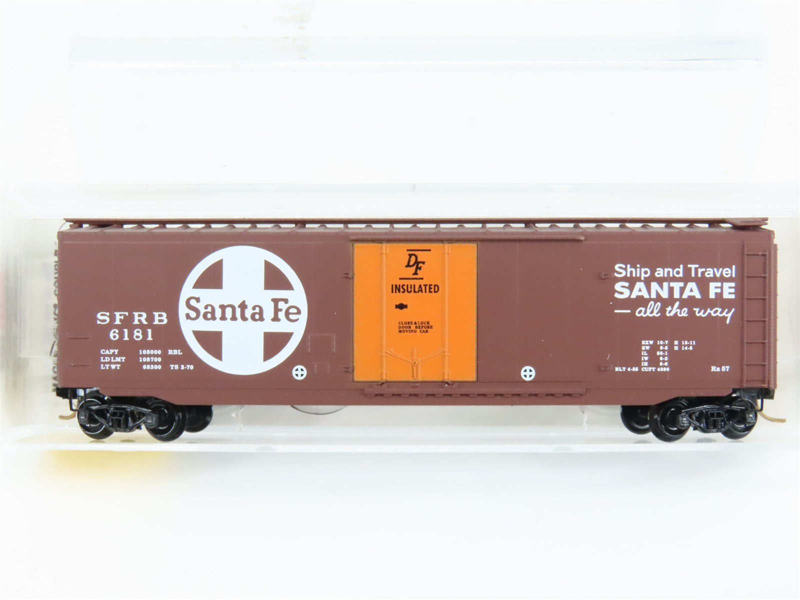 N Scale Micro-Trains MTL 27270 SFRB Santa Fe 50' Box Car 6181 RTR