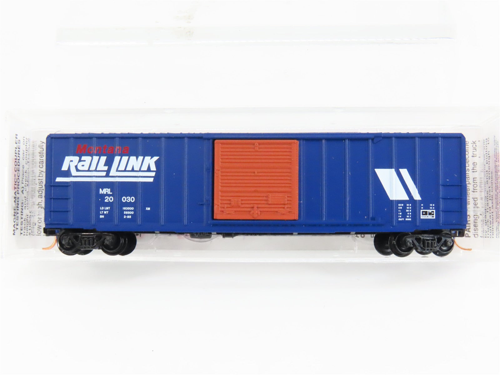 N Scale Micro-Trains MTL 27290 MRL Montana Rail Link 50' Box Car 20030 RTR