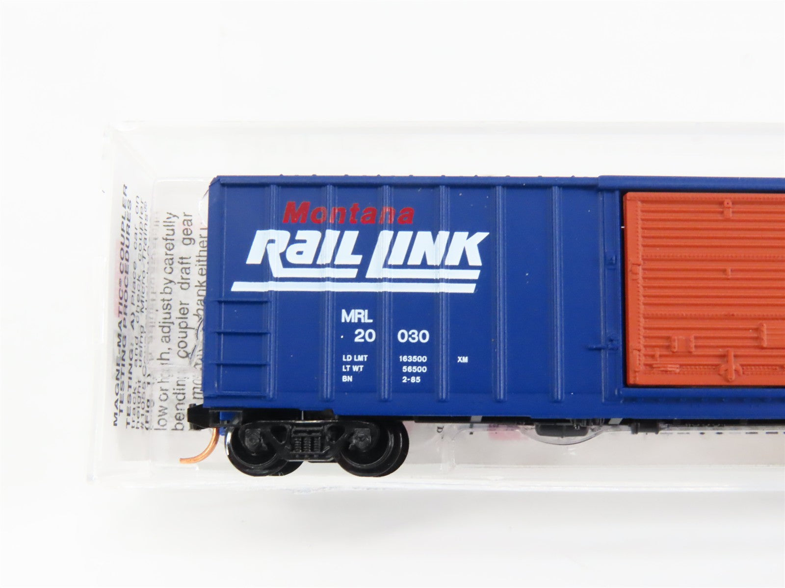 N Scale Micro-Trains MTL 27290 MRL Montana Rail Link 50' Box Car 20030 RTR