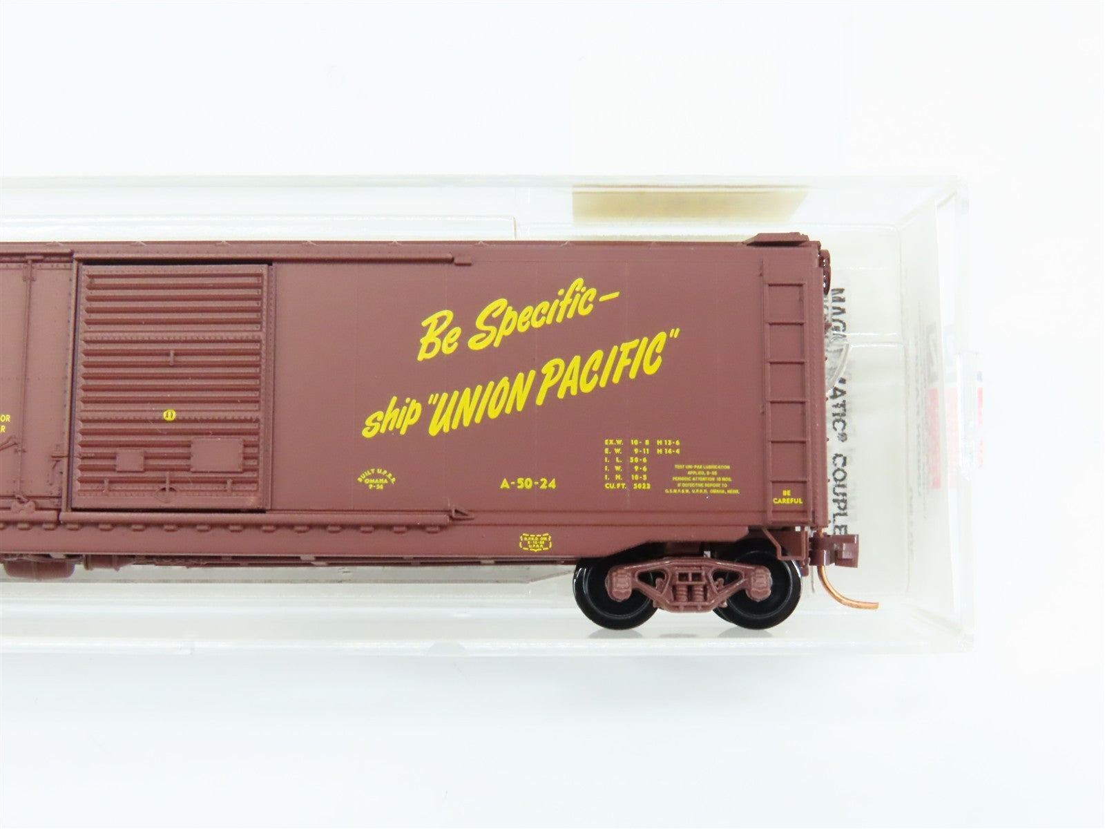 N Micro-Trains MTL UP Union Pacific 50' Plug & Sliding Door Box Car #163080