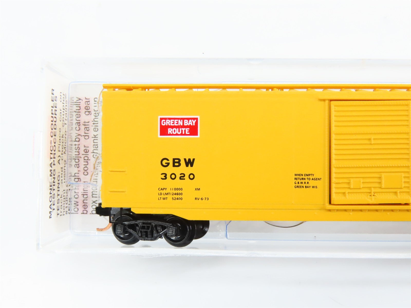 N Scale Micro-Trains MTL 31130 GBW Green Bay & Western 50' Box Car 3020 RTR