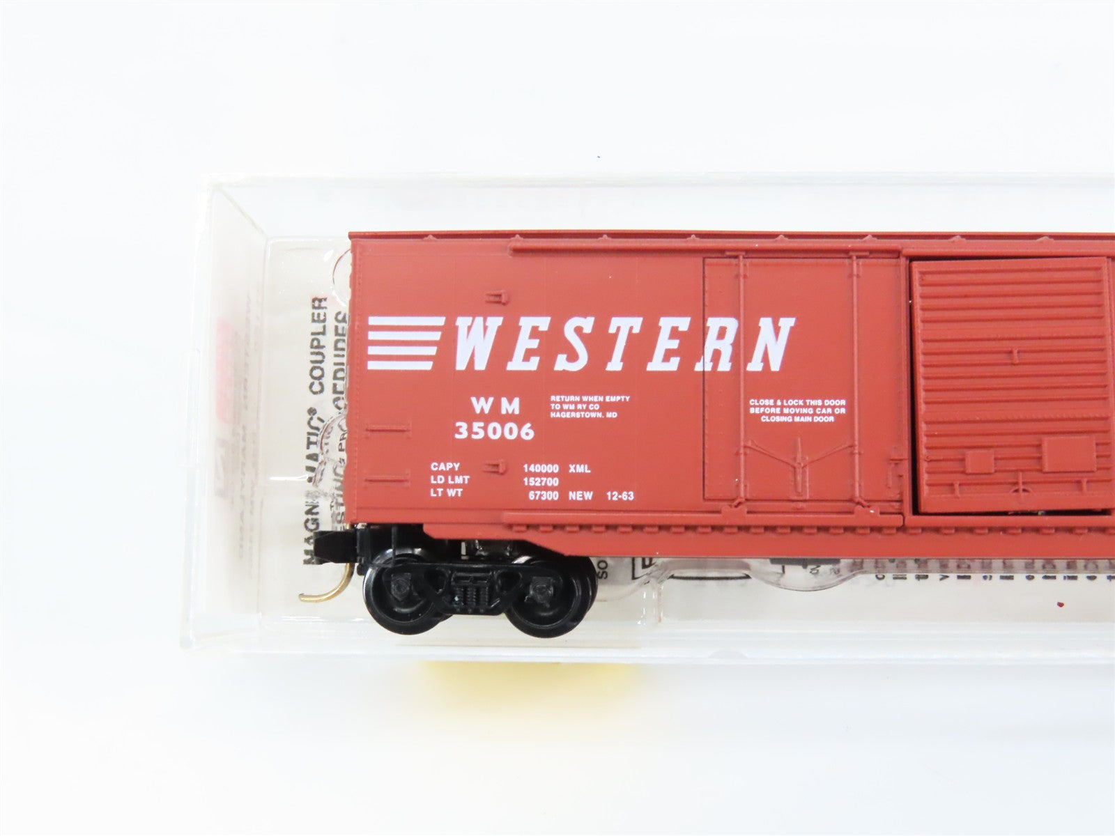 N Scale Micro-Trains MTL 31160 WM Western Maryland 50' Box Car 35006 RTR