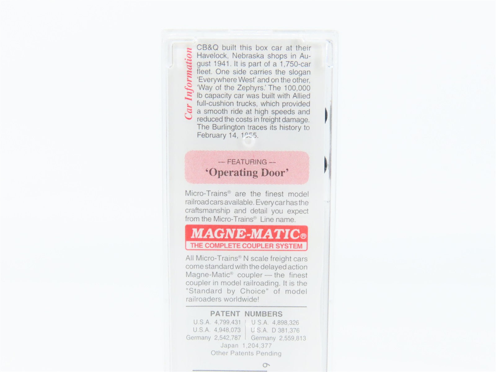 N Scale Micro-Trains MTL 31320 CB&Q Chicago, Burlington & Quincy 50' Box Car RTR