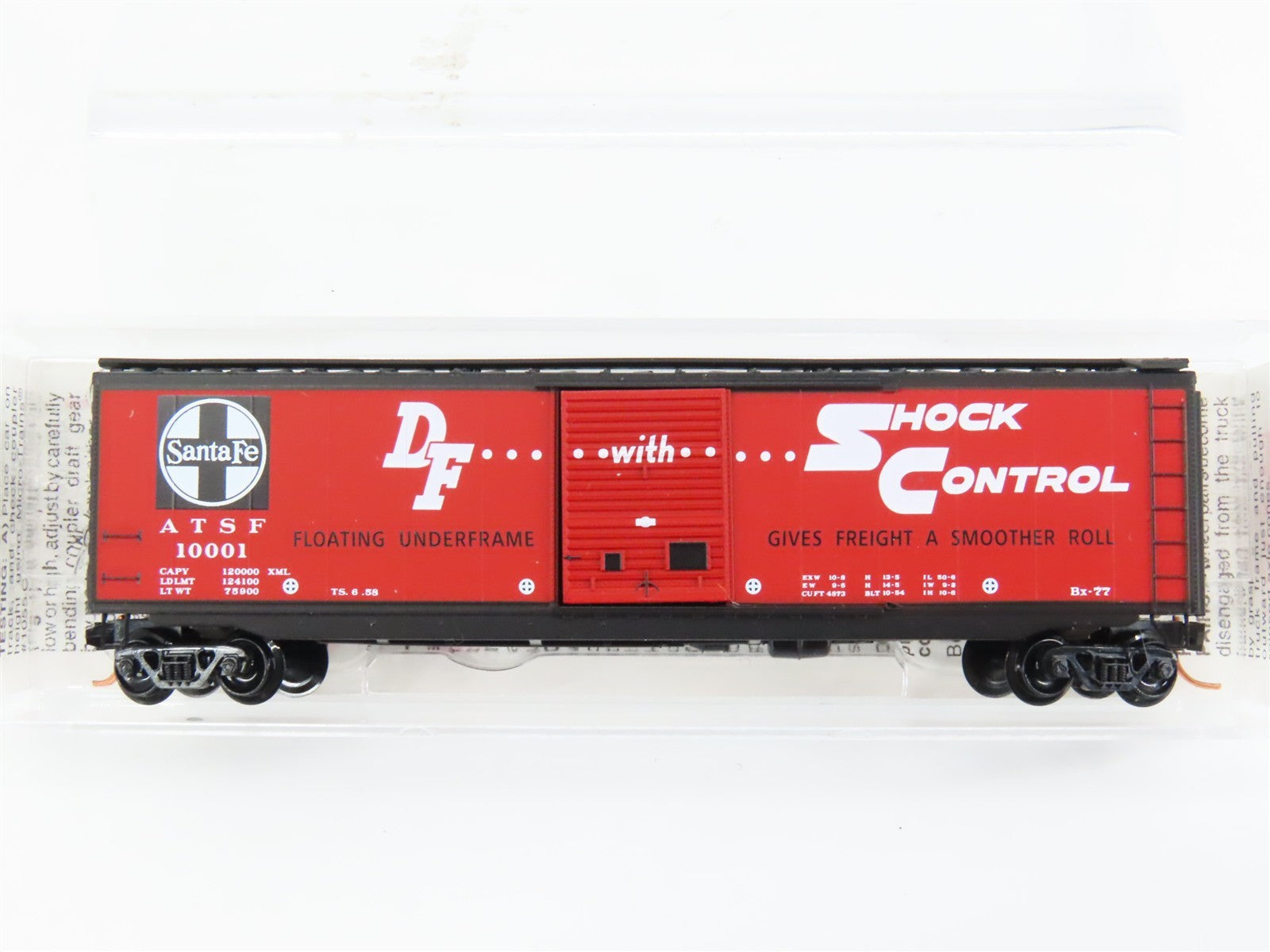 N Scale Micro-Trains MTL 31340 ATSF Santa Fe Shock Control 50' Box Car 10001 RTR