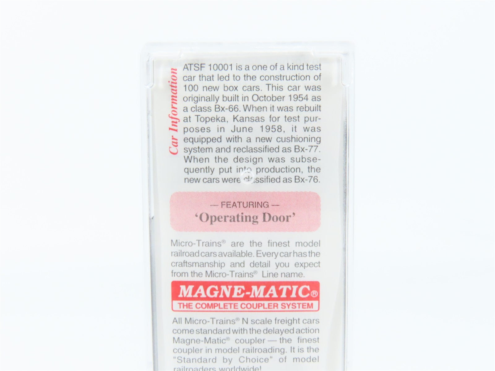 N Scale Micro-Trains MTL 31340 ATSF Santa Fe Shock Control 50' Box Car 10001 RTR