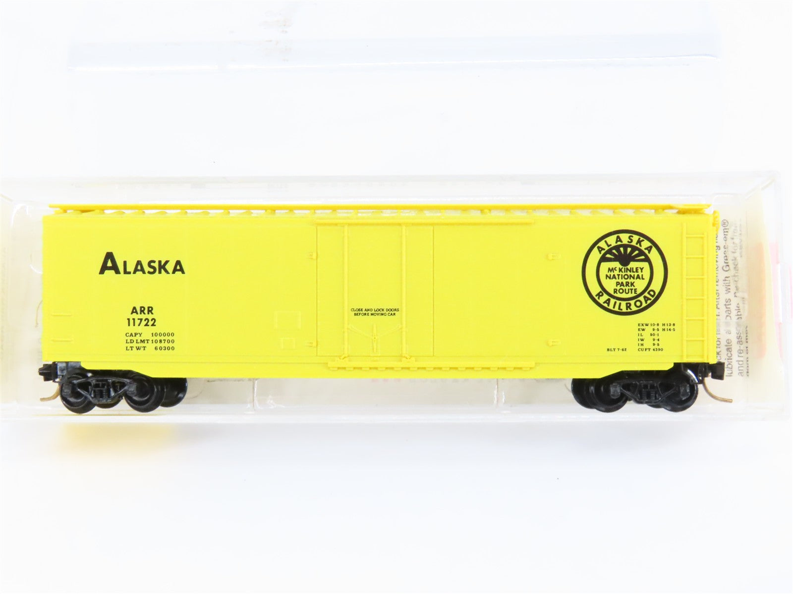 N Scale Micro-Trains MTL 32100 ARR Alaska Railroad 50' Plug Door Box Car RTR