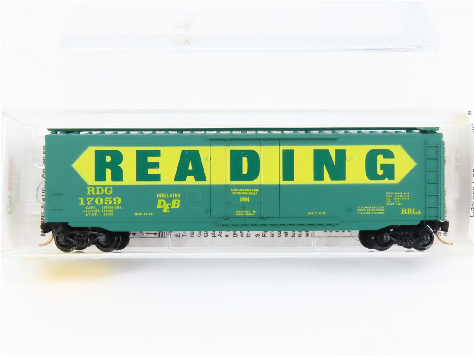 N Scale Micro-Trains MTL 32320 RDG Reading 50' Plug Door Box Car 17059 RTR