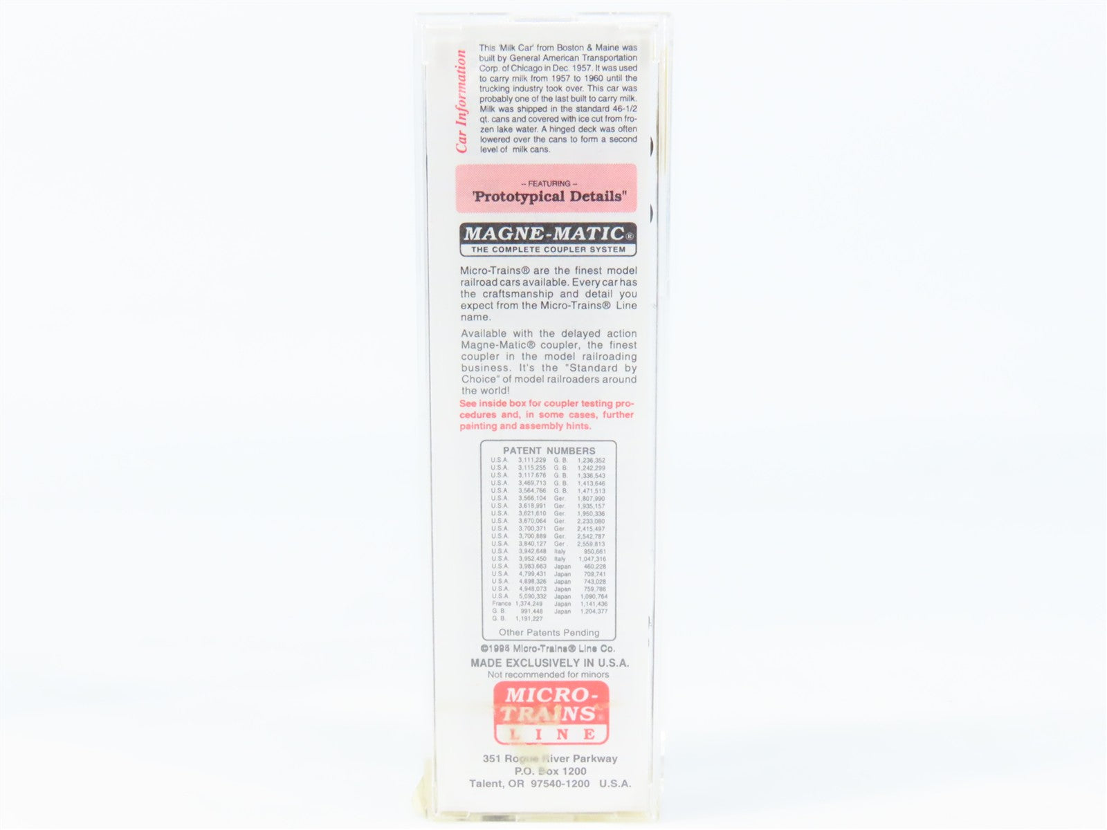 N Scale Micro-Trains MTL 32330 BM Boston & Maine 50' Box Car 1919 RTR