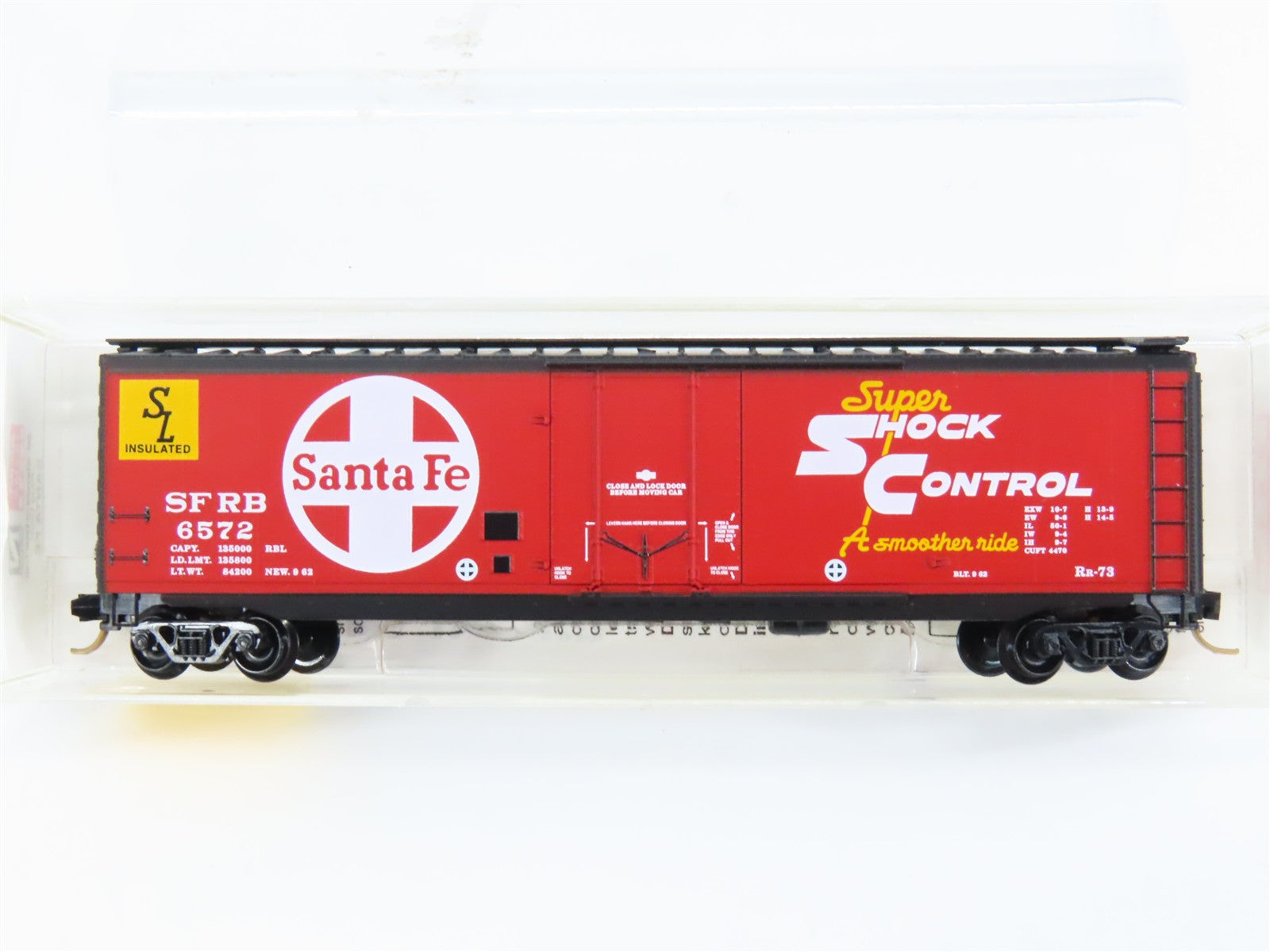 N Scale Micro-Trains MTL 32350 SFRB Santa Fe 50' Box Car 6572 RTR