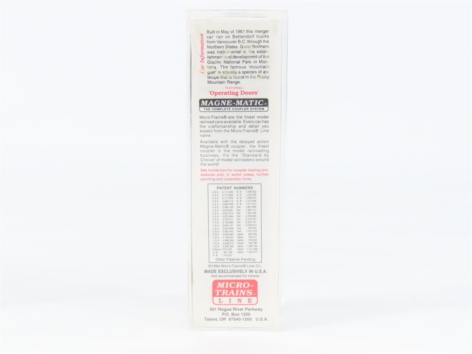 N Scale Micro-Trains MTL 33120 GN Great Northern 50' Box Car 138706 RTR
