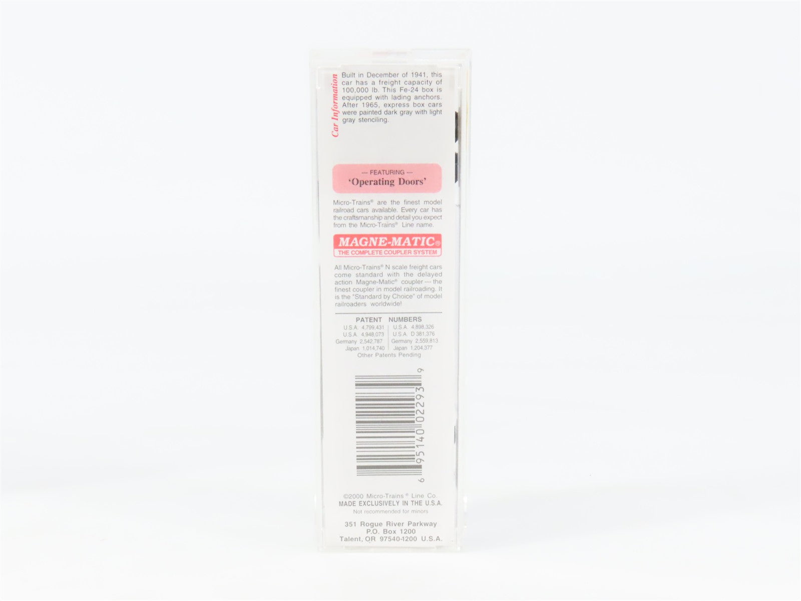 N Scale Micro-Trains MTL 34240 ATSF Santa Fe 50' Double Door Box Car 4260 RTR