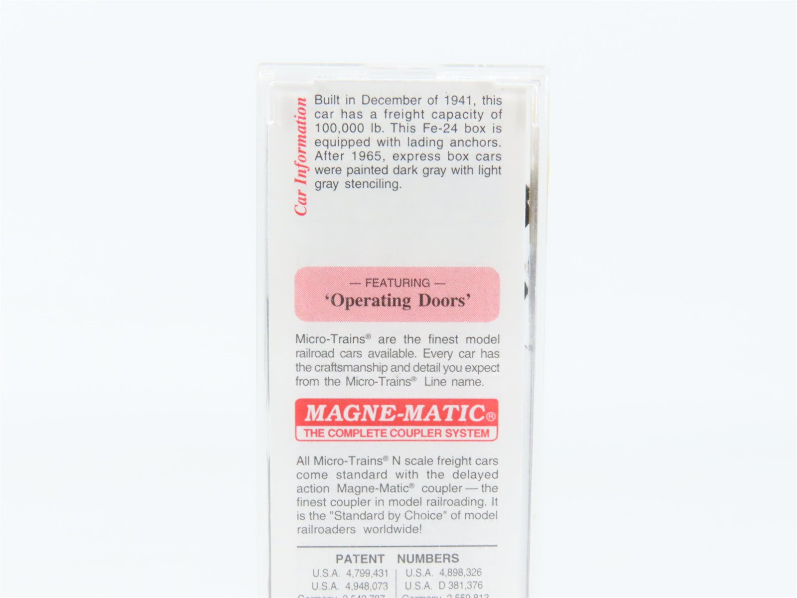N Scale Micro-Trains MTL 34240 ATSF Santa Fe 50' Double Door Box Car 4260 RTR