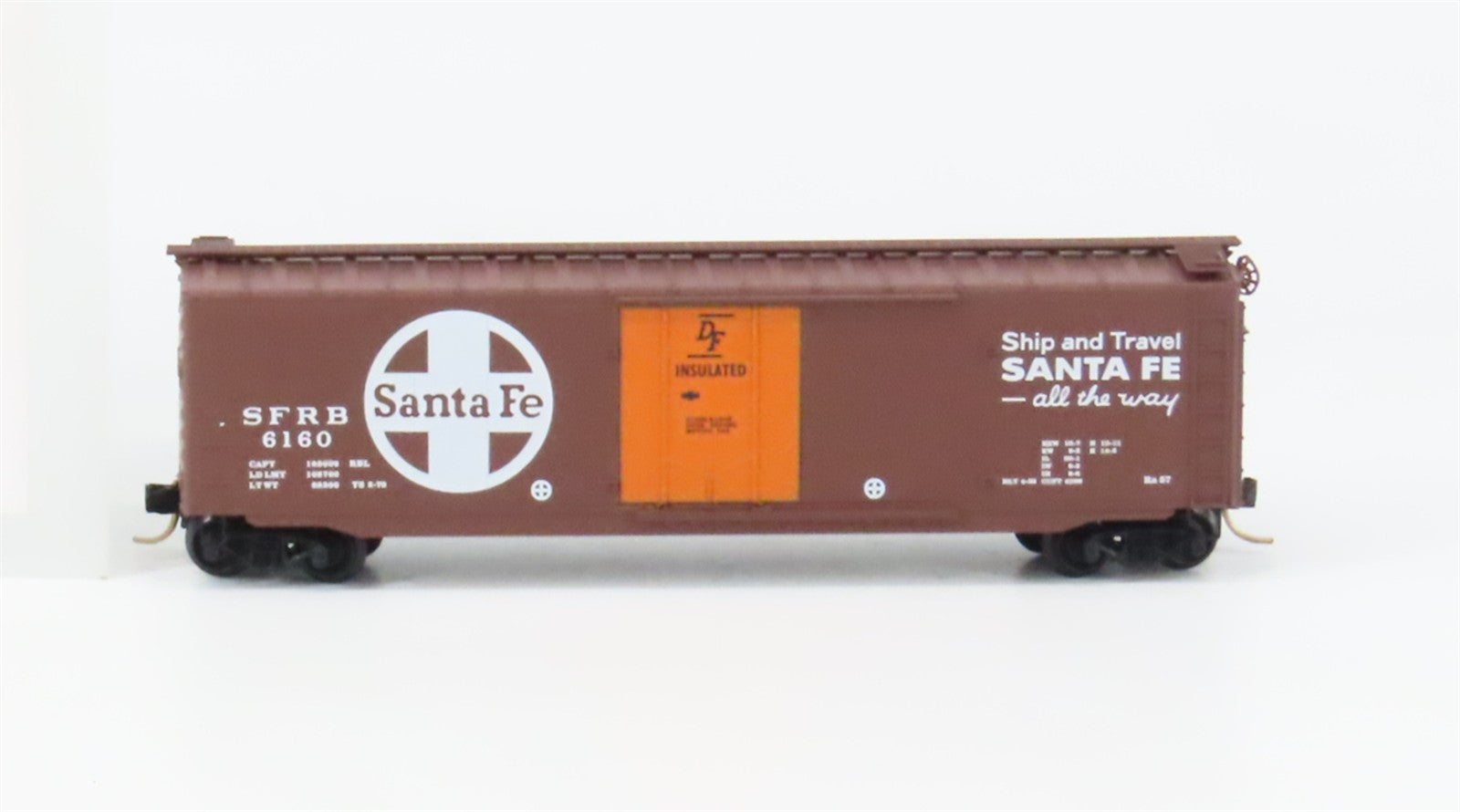 N Scale Micro-Trains MTL 32050/2 SFRB Santa Fe 50' Box Car 6160 RTR