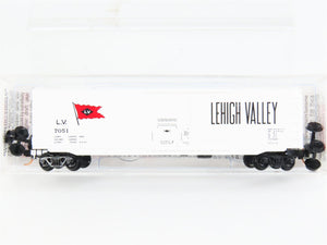 N Scale Micro-Trains MTL 38210 LV Lehigh Valley 50' Plug Door Box Car 7051 RTR