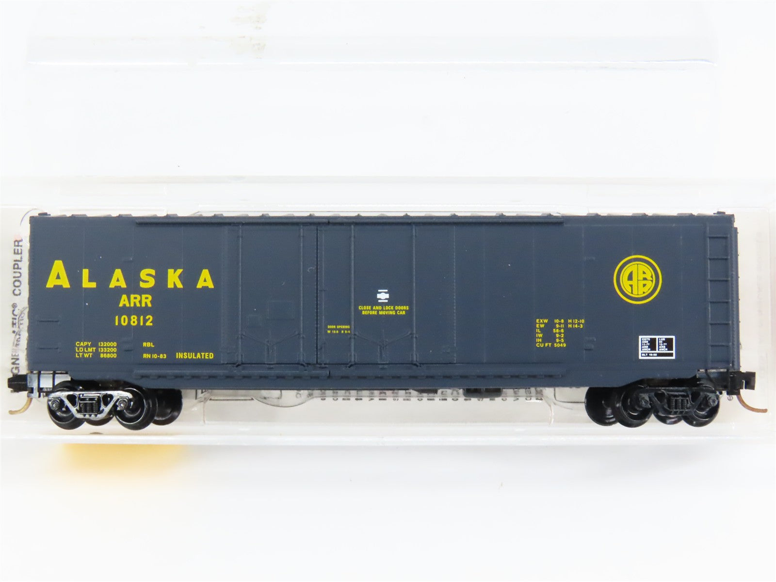 N Scale Micro-Trains MTL 75010 ARR Alaska Railroad 50' Box Car 10812 RTR