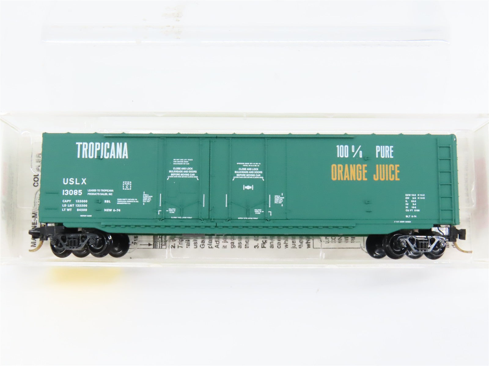 N Scale Micro-Trains MTL 75040 USLX Tropicana 50' Box Car 13085 RTR