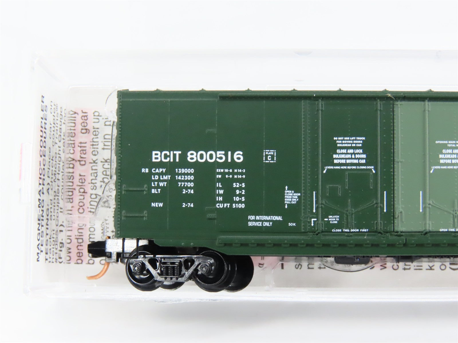 N Scale Micro-Trains MTL 75120 BCIT British Columbia Railway 50' Box Car RTR