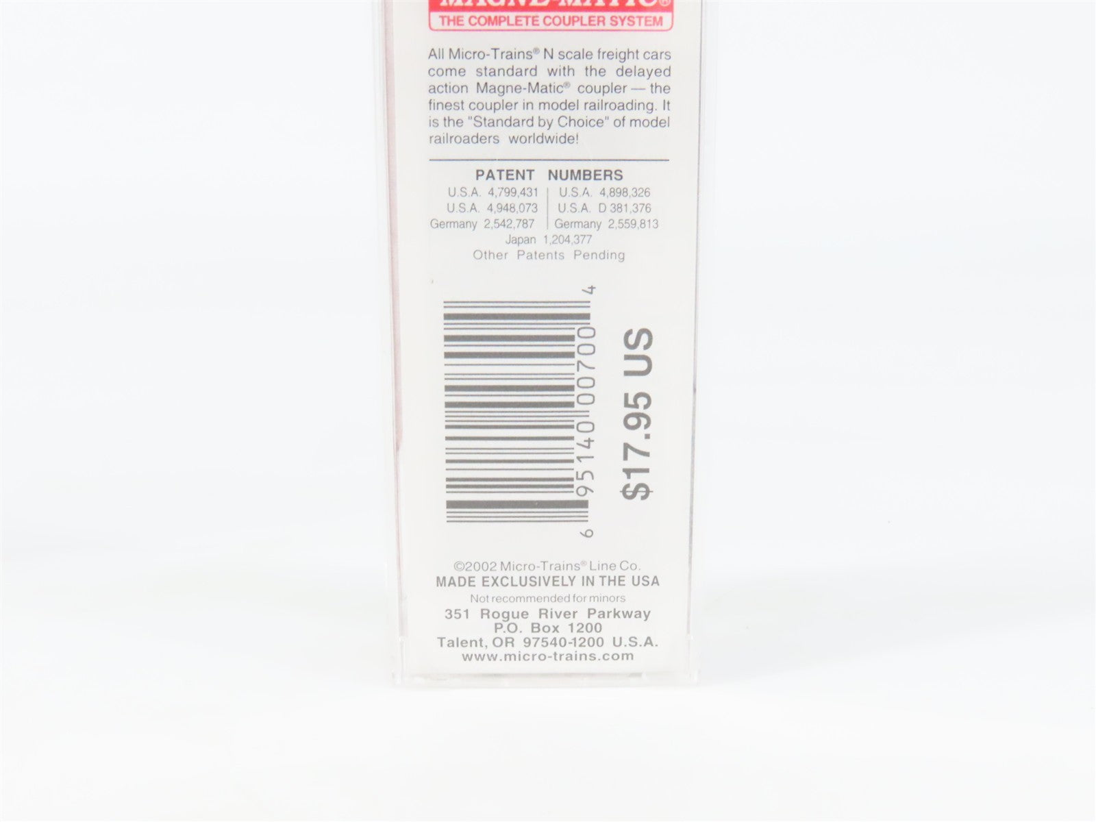 N Scale Micro-Trains MTL 76030 ATSF Santa Fe Shock Control 50' Box Car 49635 RTR