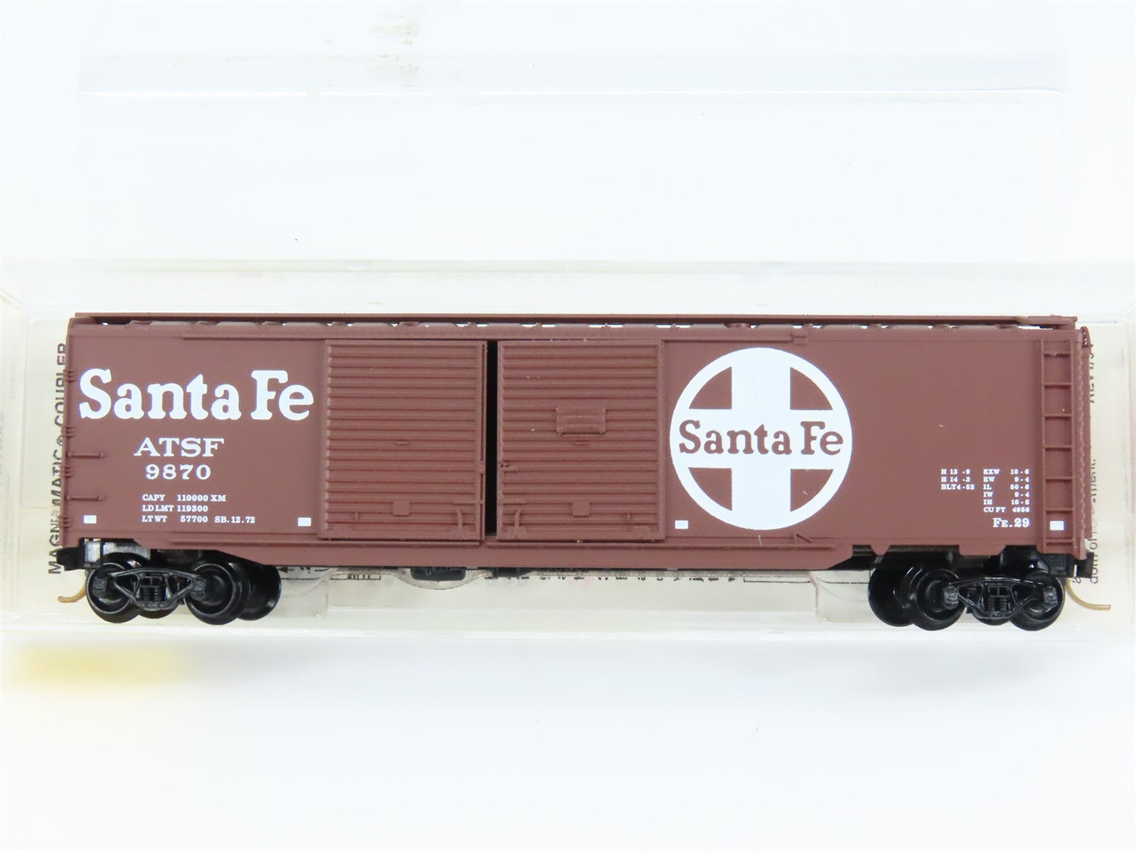 N Scale Micro-Trains MTL 78060 ATSF Santa Fe 50' Auto Box Car 9870 RTR