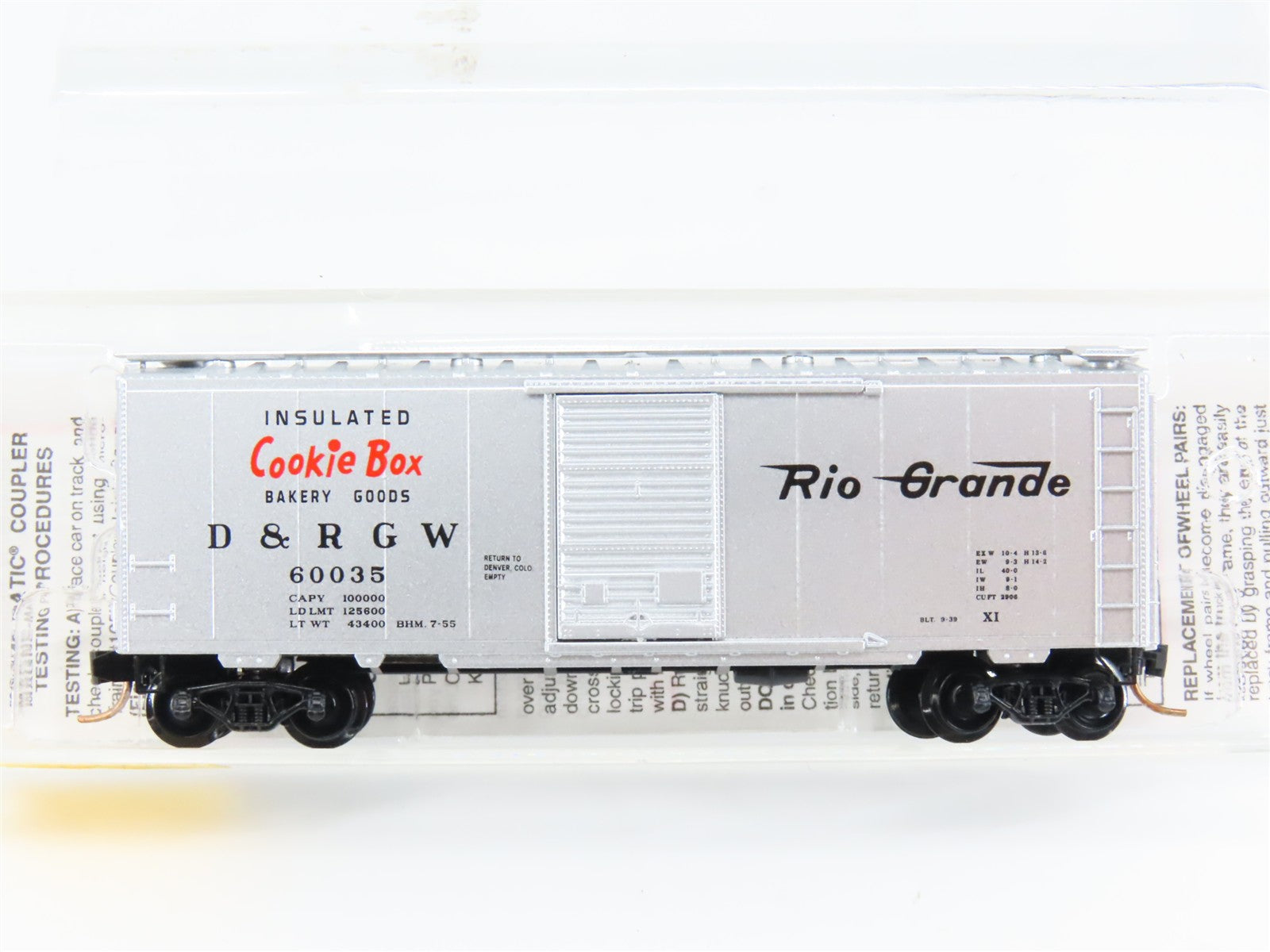 N Scale Micro-Trains MTL 20110 D&RGW Denver & Rio Grande Western 40' Box Car RTR