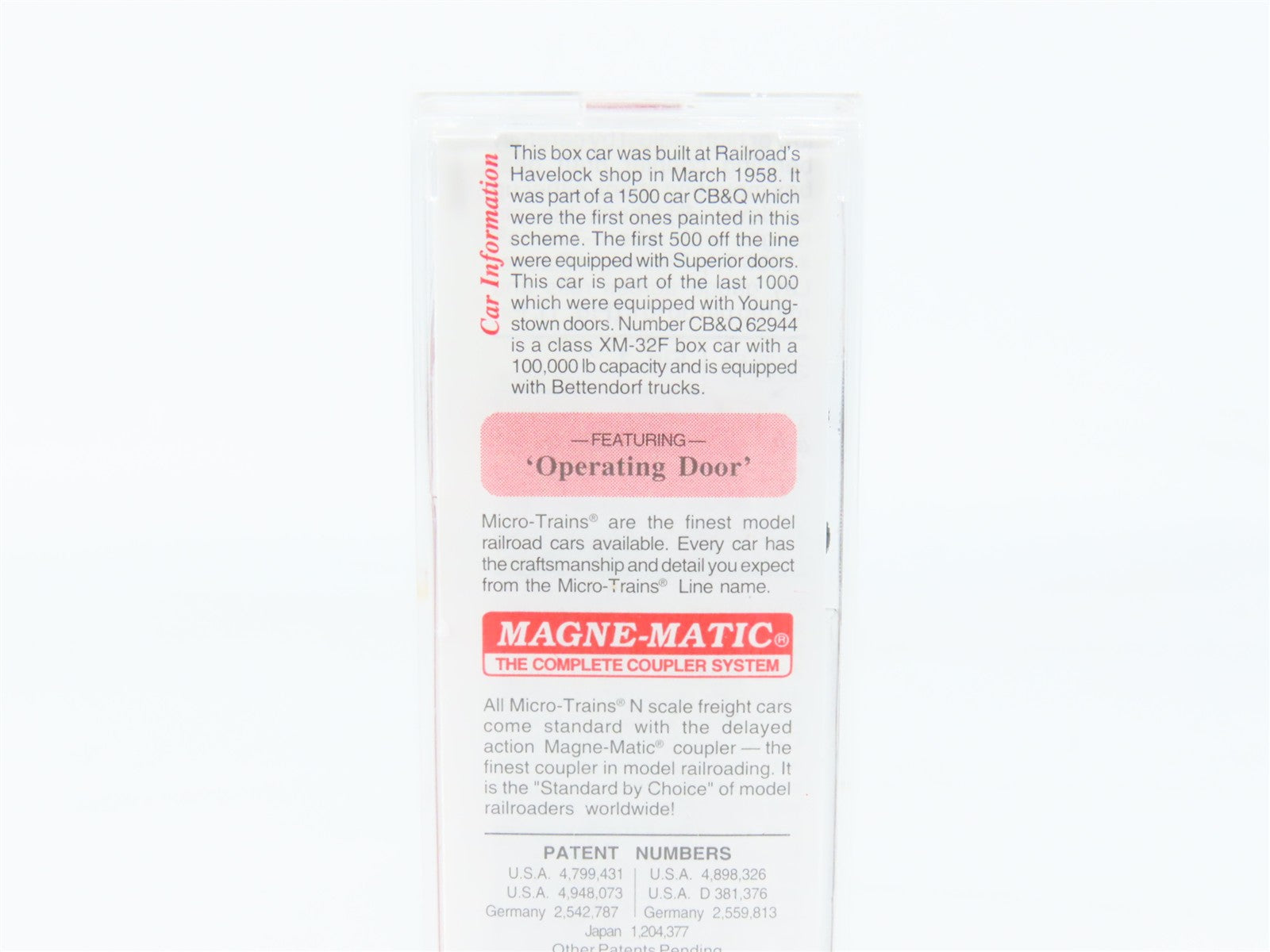 N Scale Micro-Trains MTL 20170 CB&Q Chicago, Burlington & Quincy 40' Box Car RTR