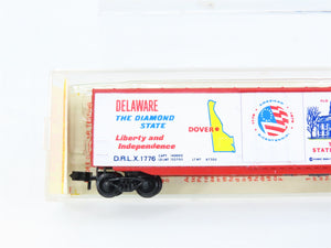 N Scale Micro-Trains MTL 38071 DRLX Delaware 50' Box Car 1776 RTR
