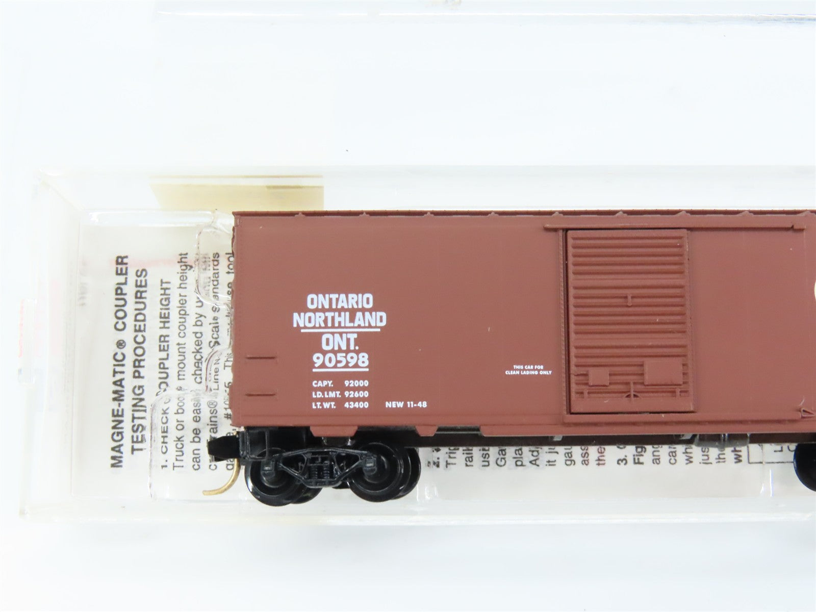 N Scale Micro-Trains MTL 20386 ONT Ontario Northland 40' Box Car 2-Pack RTR