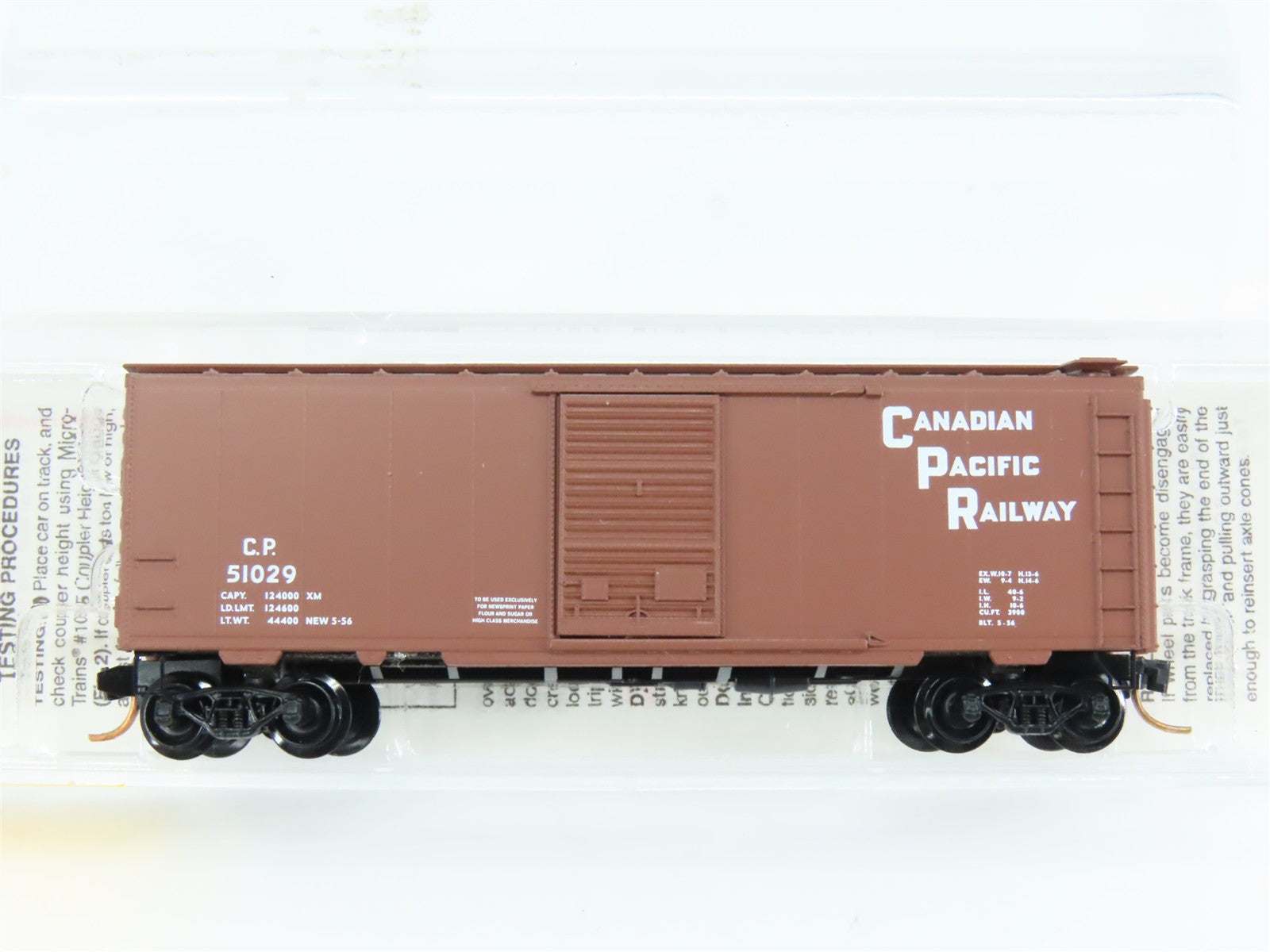 N Scale Micro-Trains MTL 20436/1 CP Canadian Pacific 40' Box Car 51029 RTR