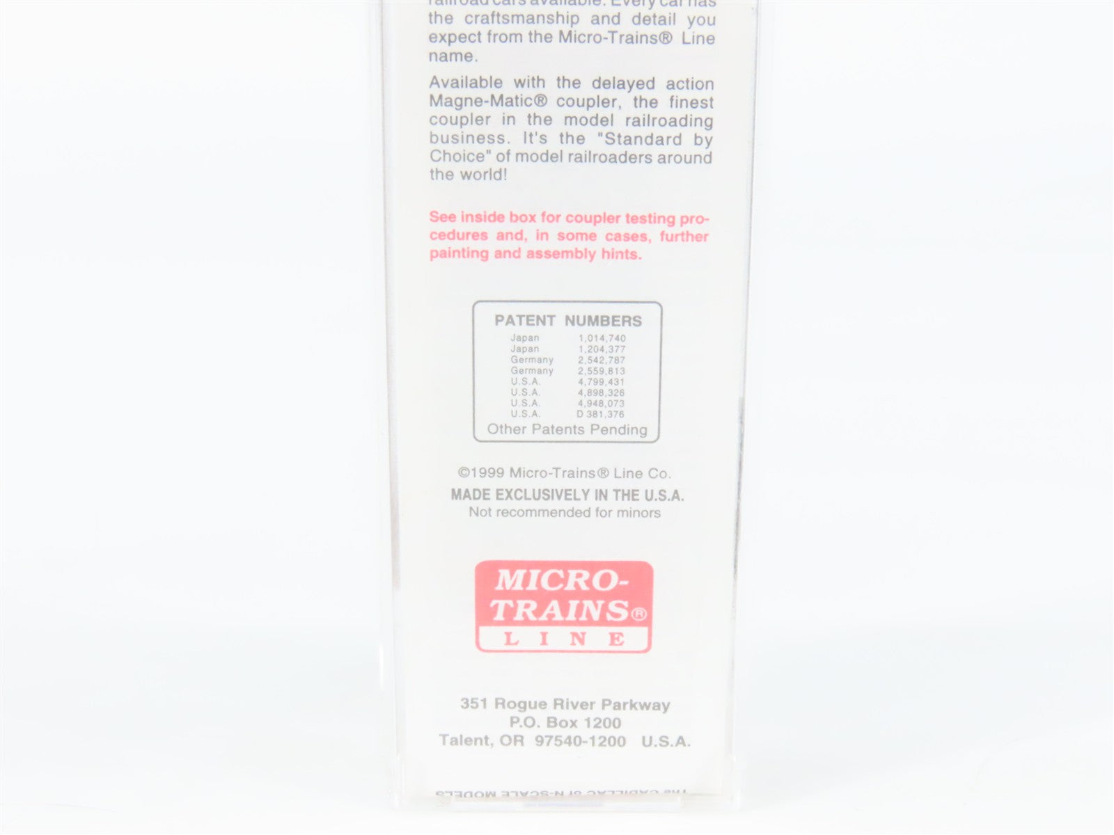 N Scale Micro-Trains MTL 20436/3 CP Canadian Pacific 40' Box Car 51096 RTR
