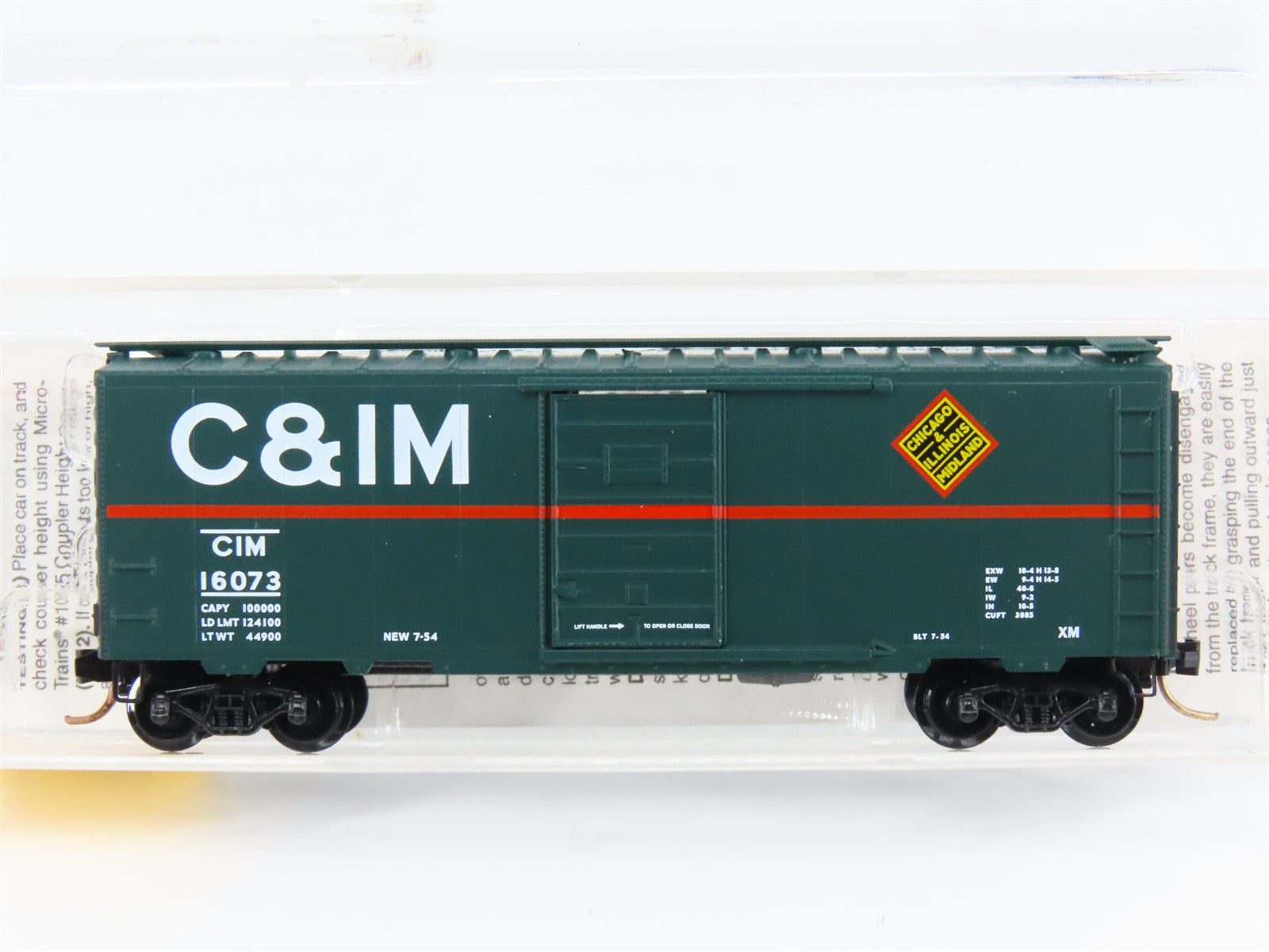 N Scale Micro-Trains MTL 20476 CIM Chicago & Illinois Midland 40' Box Car RTR