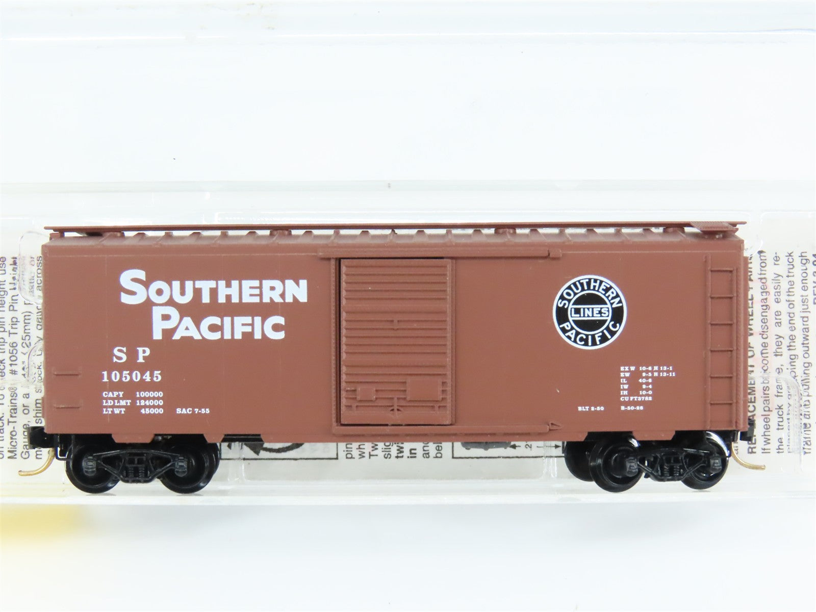 N Scale Micro-Trains MTL 20760 SP Southern Pacific 40' Single Door Box Car RTR