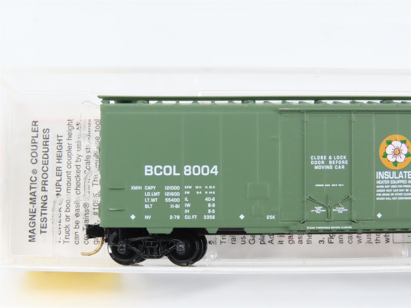 N Scale Micro-Trains MTL 21230 British Columbia Railway 40' Box Car RTR
