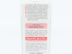 N Scale Micro-Trains MTL 22090 NP Northern Pacific 40' Box Car 8133 RTR