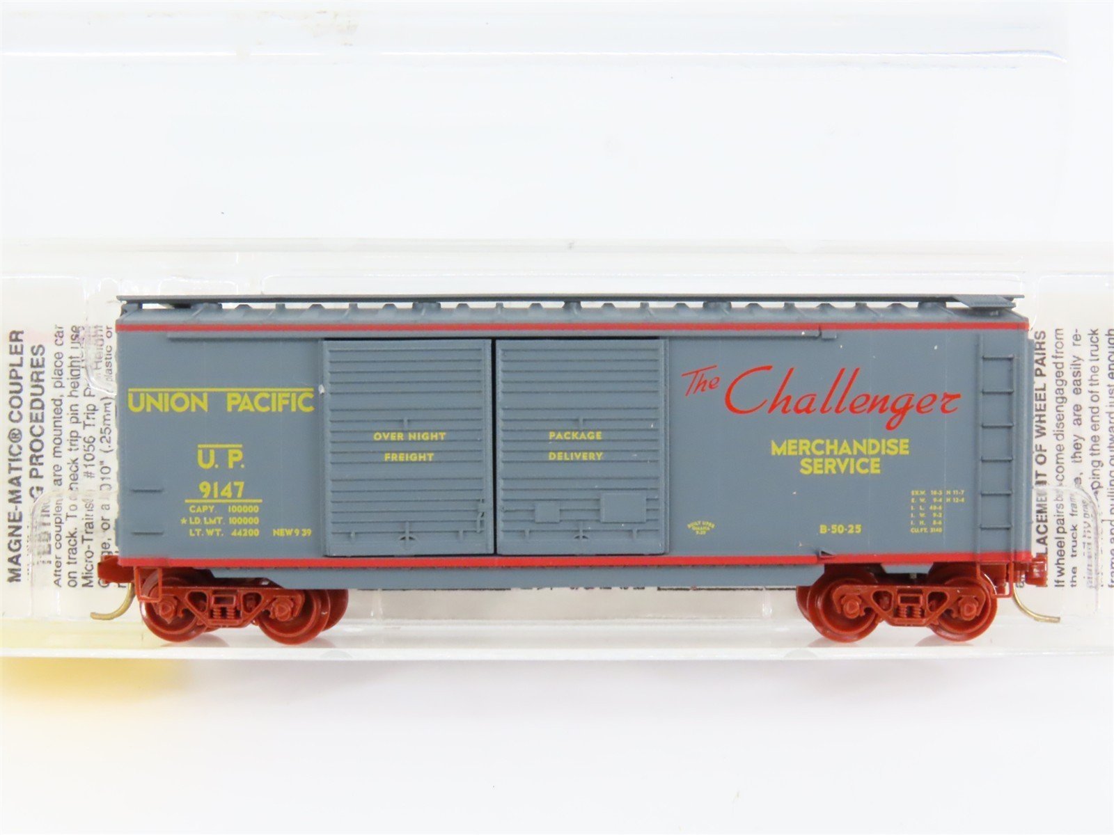 N Scale Micro-Trains MTL 23230 UP Union Pacific 40' Box Car 9147 RTR