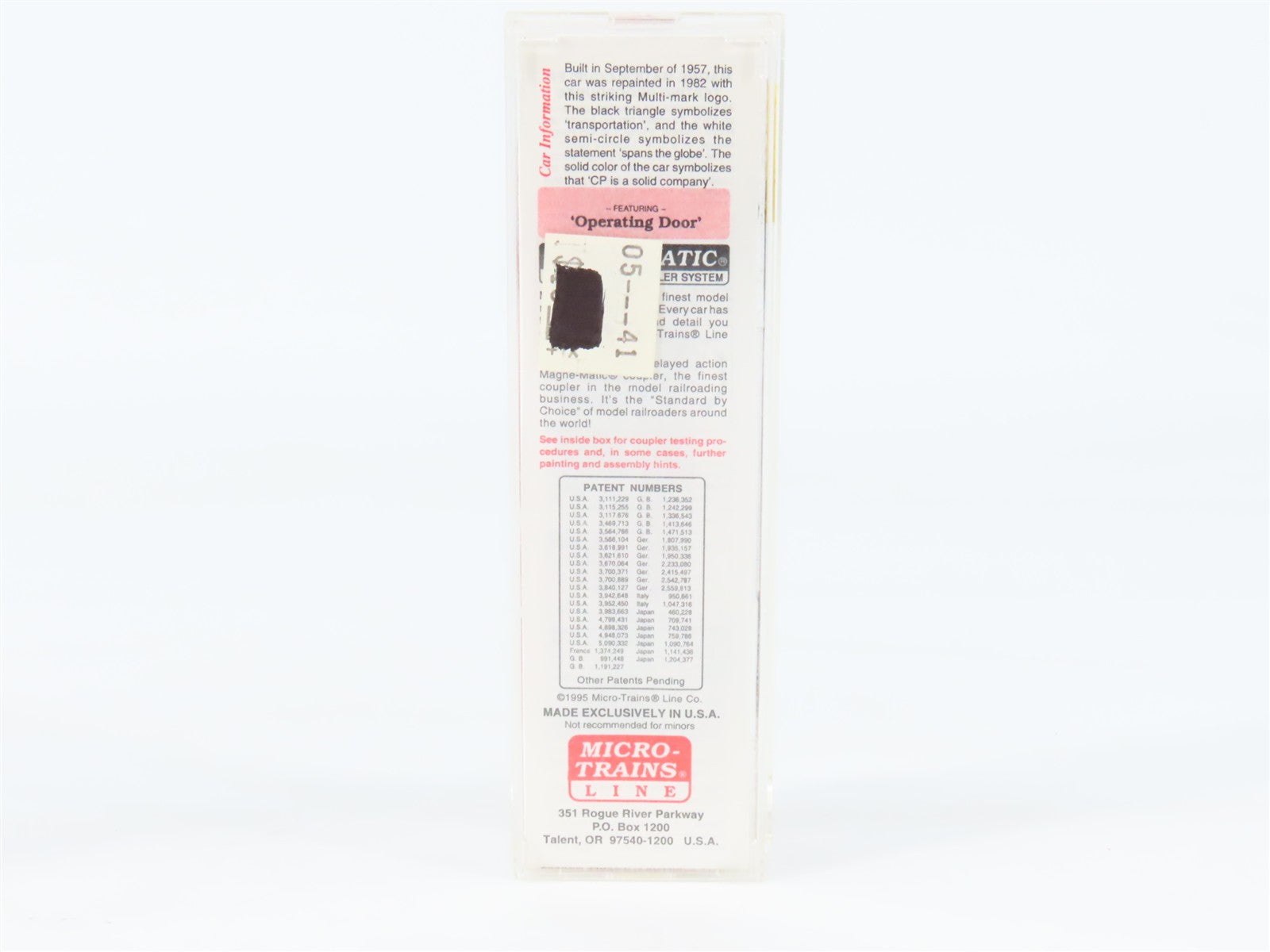 N Scale Micro-Trains MTL 24260 CP Canadian Pacific 40' Box Car 55935 RTR