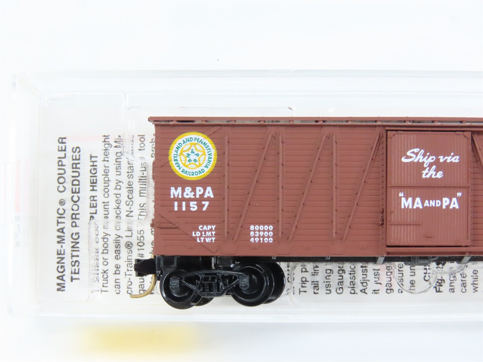 N Scale Micro-Trains MTL 28020 M&PA Maryland & Pennsylvania 40' Box Car 1157 RTR